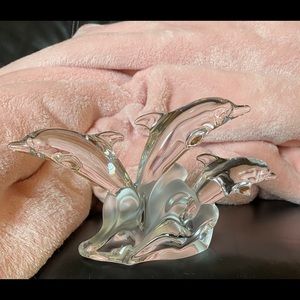 Lenox Crystal Figurine Three Dolphins